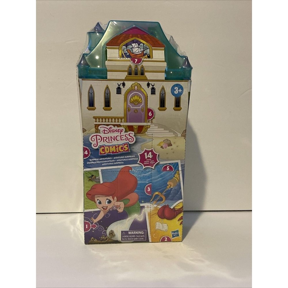 Disney Princess Comics Surprise Adventures Ariel W/ 5 Dolls, 14 Pieces. NEW
